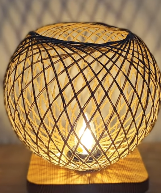 woven jute lamp